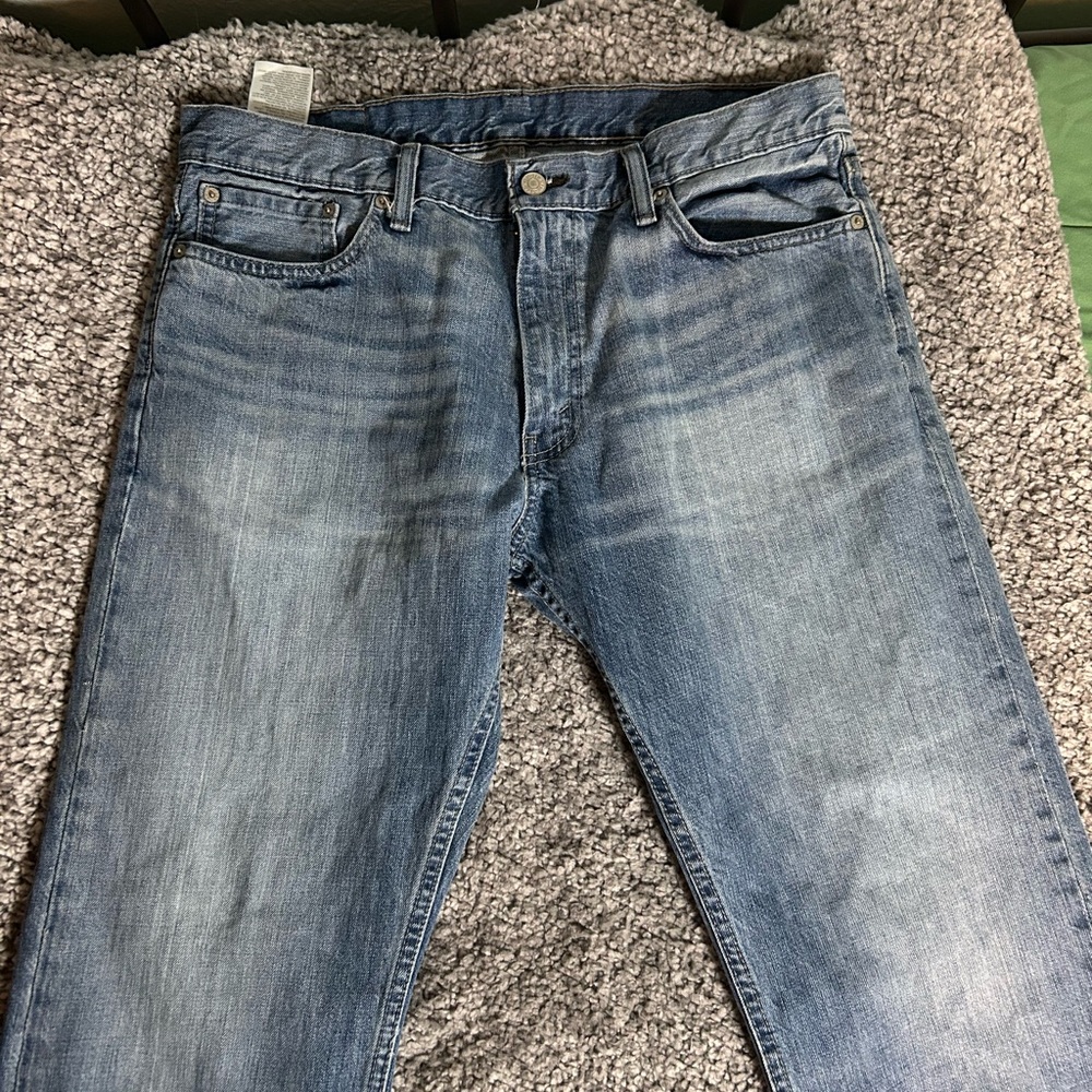 Levi's 514 Men's Straight Jeans in Faded Blue Size 36 x 30 - Picture 7 of 10